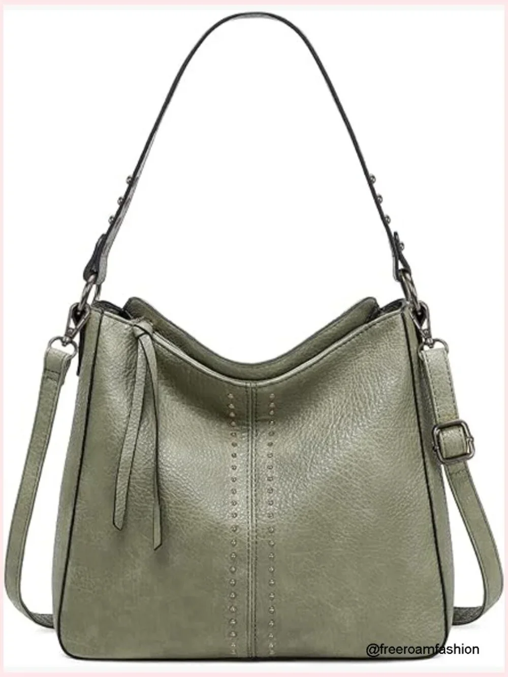 Large Capacity Convertible Hobo Bag with Adjustable Strap for Women